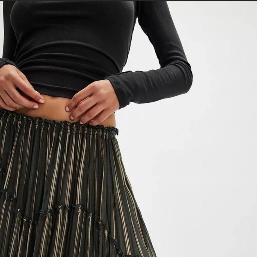 Free People Women's One Ember Printed Midi Skirt Size XL Fairy $128 - Picture 3 of 7